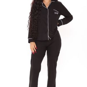 Angel Energy PJ Pant Set - Black